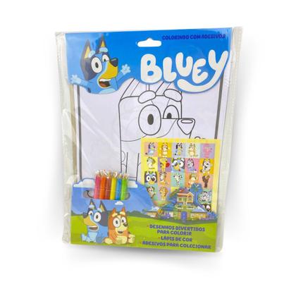 Imagem de Livro - Bluey Colorindo com Adesivos