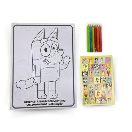 Imagem de Livro - Bluey Colorindo com Adesivos