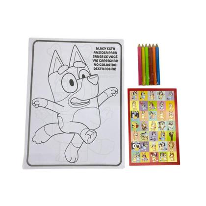 Imagem de Livro - Bluey Colorindo com Adesivos