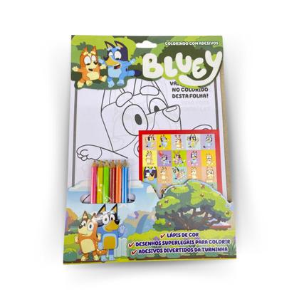 Imagem de Livro - Bluey Colorindo com Adesivos