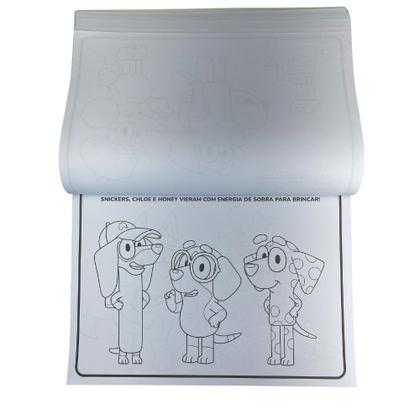 Imagem de Livro - Bluey Prancheta para Colorir com 1500 Adesivos