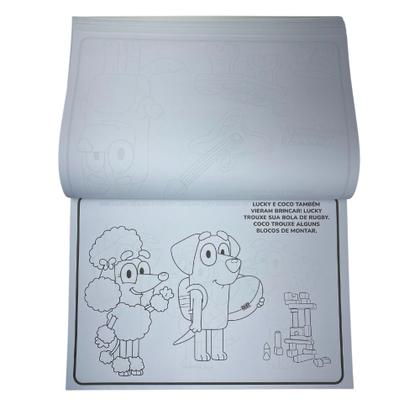 Imagem de Livro - Bluey Prancheta para Colorir com 1500 Adesivos