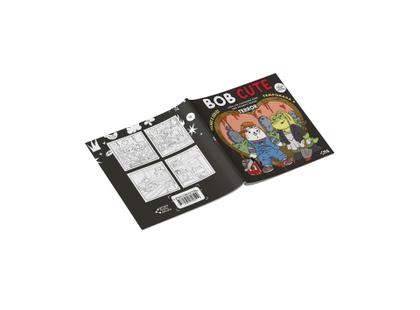 Imagem de Livro - BOB CUTE – FILMES E SERIES TERROR - Livro com ilustrações fofas e originais para pintar, páginas destacáveis e acompanha uma cartela de adesivo - papel 180gr