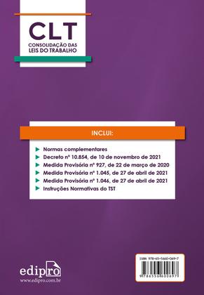 Imagem de Livro - CLT – Consolidação das Leis do Trabalho 2022