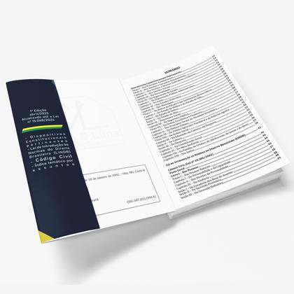 Imagem de Livro Código Civil Lei nº 10.406 de 2002 LINDB Índice temático