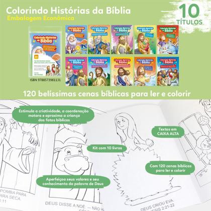 Imagem de Livro - Colorindo histórias da Bíblia-Kit c/10 Und.
