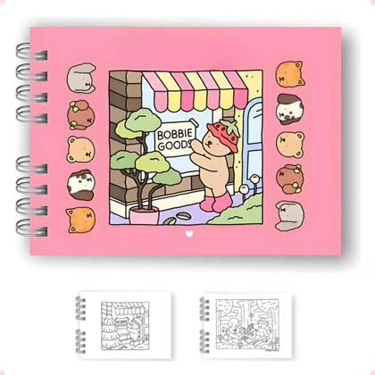 Imagem de Livro Colorir Bobbie Goods Original + Kit Canetas Desenho Imaginação Didatico Caderno Presente