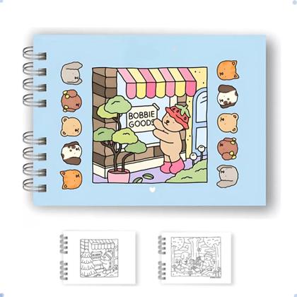 Imagem de Livro Colorir Bobbie Goods Original + Kit Canetas Desenho Imaginação Didatico Caderno Presente