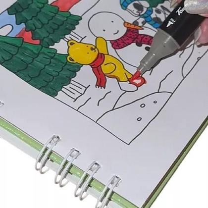 Imagem de Livro Colorir Infantil Bobbie Goods Capa Dura Canetinhas Touch Originais Coloridas Pintar Diversão