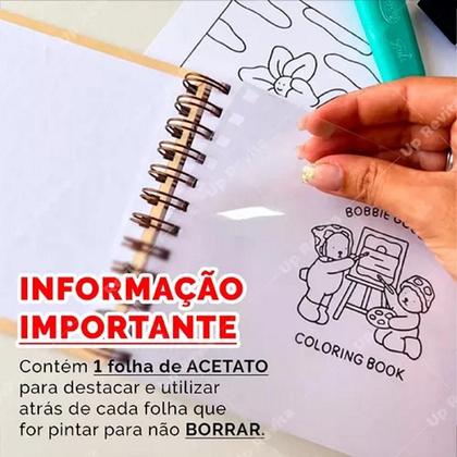 Imagem de Livro Colorir Infantil Bobbie Goods Capa Dura Canetinhas Touch Originais Coloridas Pintar Diversão