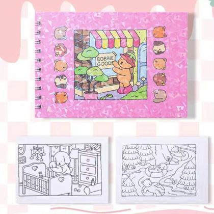 Imagem de Livro Colorir infantil Rosa 48 folhas Capa dura id583