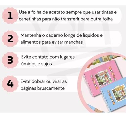 Imagem de Livro Colorir Pintar Capa Dura Premium 50 páginas Ursinhos Diversos desenhos