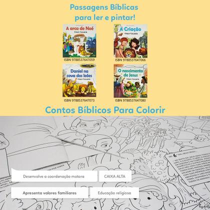 Imagem de Livro - Contos Bíblicos para Colorir: Daniel na Cova dos Leões