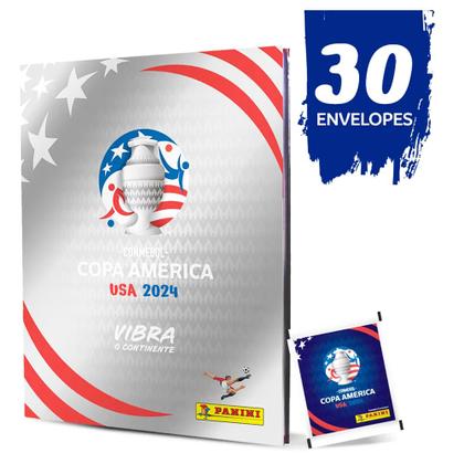 Imagem de Livro Copa América 2024 Capa Dura Prateado Box Premim Com 30 Envelopes - Panini