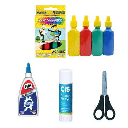 Imagem de Livro Criativo Escolar Dobrar Cortar Colar Desenhar + Kit