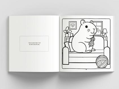Imagem de Livro - Cute & Comfy Coloring Book for Adults - Capivaras and Friends - Livro de Colorir Adulto