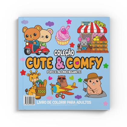 Imagem de Livro - Cute & Comfy Coloring Book for Adults - Fofo e Aconchegante - Livro de Colorir Adulto