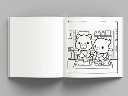Imagem de Livro - Cute & Comfy Coloring Book for Adults - Fofo e Aconchegante - Livro de Colorir Adulto