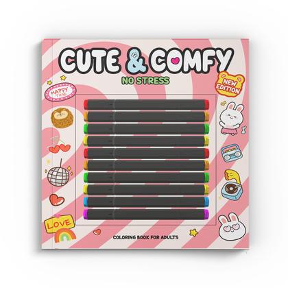 Imagem de Livro - Cute & Comfy New Edition - No Stress - Livro de Colorir Adulto