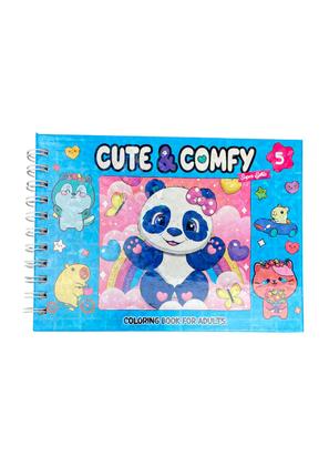 Imagem de Livro - Cute & Comfy Super Extra - Livro de Colorir Adulto - Capa Dura Holográfica