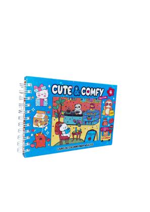 Imagem de Livro - Cute & Comfy Super Extra - Livro de Colorir Adulto - Capa Dura Holográfica