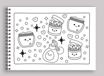 Imagem de Livro - Cute & Comfy Super Special - Livro de Colorir Adulto - Dia de Skin Care - Capa Holográfica