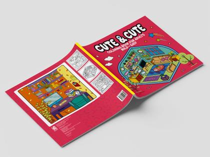 Imagem de Livro - Cute & Cute Coloring Book for Adults - Bold Easy - Livro de Colorir Adulto
