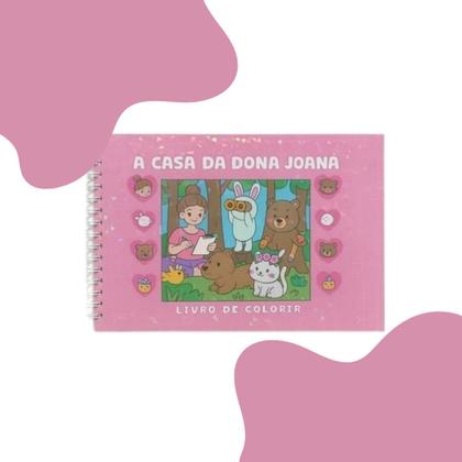 Imagem de Livro de Colorir  A Casa da Dona Joana Capa Dura 98 Folhas Perfeito para soltar a imaginação e rela