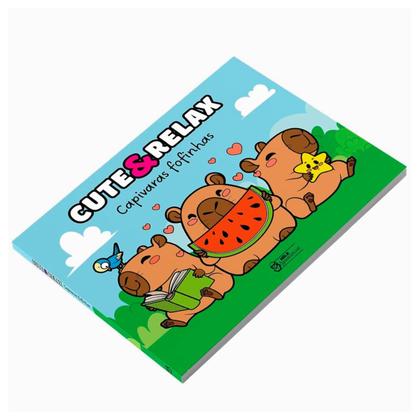 Imagem de Livro de Colorir Anti-Stress - Capivaras Fofinhas - Cute & Relax