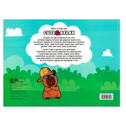 Imagem de Livro de Colorir Anti-Stress - Capivaras Fofinhas - Cute & Relax