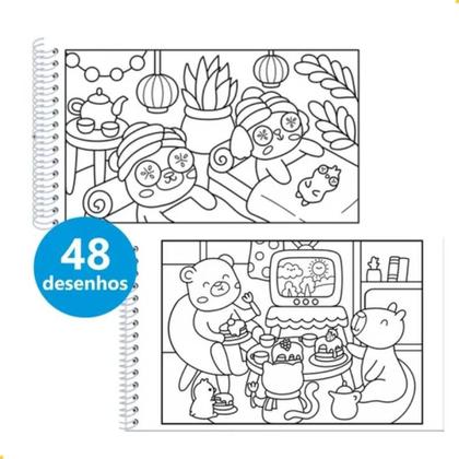 Imagem de Livro De Colorir Bobbie Goods Caderno Espiral Com Desenhos 50 Páginas