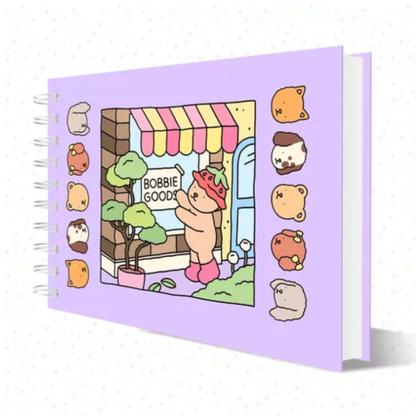 Imagem de Livro De Colorir Bobbie Goods Capa Dura 50 Páginas + Canetinhas Colorir De 36 Cores