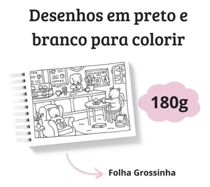 Imagem de Livro De Colorir Bobbie Goods Capa Dura 50 Páginas + Canetinhas Colorir De 36 Cores