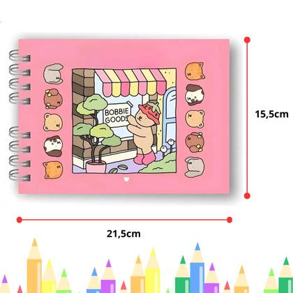 Imagem de Livro de Colorir Bobbie Goods  Edição Rosa com Capa Dura Brilhante