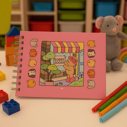 Imagem de Livro de Colorir Bobbie Goods  Edição Rosa com Capa Dura Brilhante