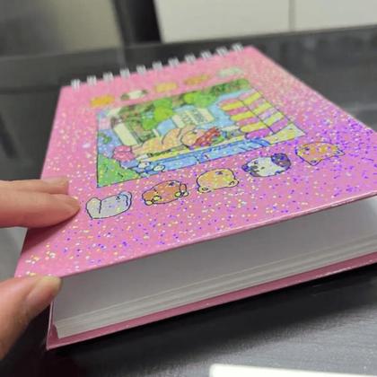 Imagem de Livro De Colorir Capa Dura Desenhos Variados Folha Acetato