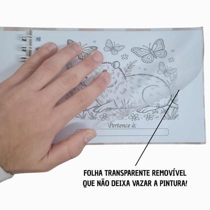 Imagem de Livro de Colorir Capivara estilo Bobbie Goods - Capa Dura - 48 folhas - Marrom