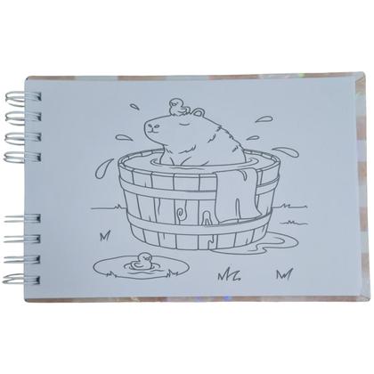 Imagem de Livro de Colorir Capivara estilo Bobbie Goods - Capa Dura - 48 folhas - Marrom