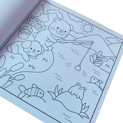 Imagem de Livro de colorir com 48 paginas Comfy Goods Fluffy e Cute 6 canetas Touch Brancas Atacado 5 Unidades Presente