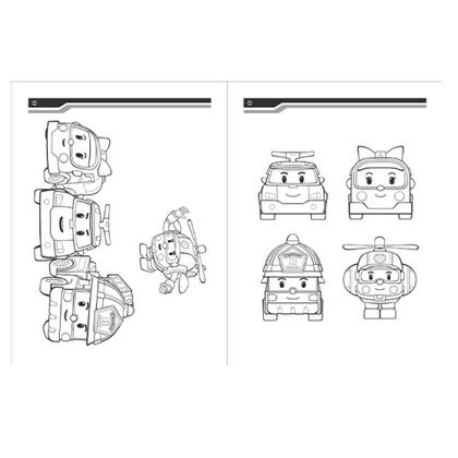 Imagem de Livro De Colorir com Adesivos Robocar Poli