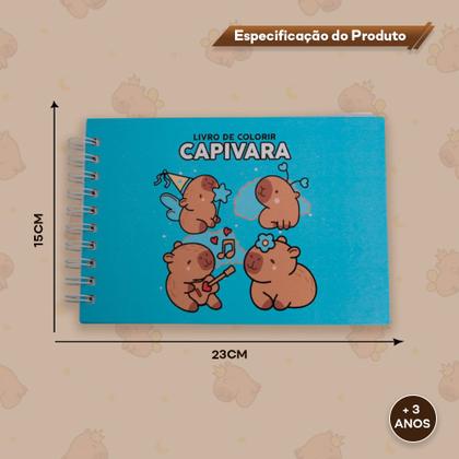 Imagem de Livro De Colorir Desenhos Capivara Criatividade Antiestresse