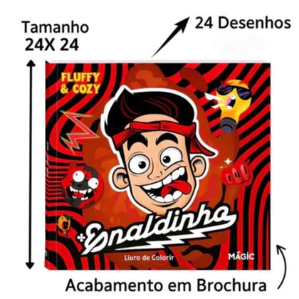 Imagem de Livro de Colorir Enaldinho Fluffy and Cozy  24 Desenhos Divertidos, ara momentos de criatividade e