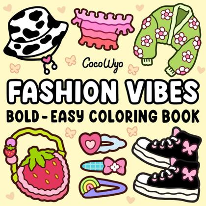 Imagem de Livro de colorir Fashion Vibes para adultos e adolescentes Coco Wyo