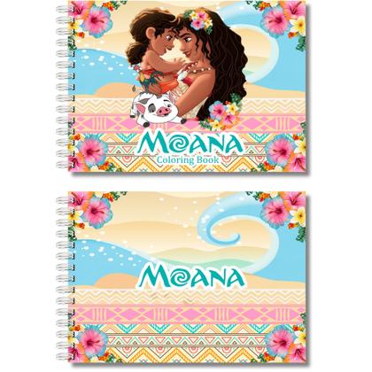 Imagem de Livro De Colorir Infantil Moana Desenhos Pintura Estilo Bobbie Goods Divertido e Relaxante