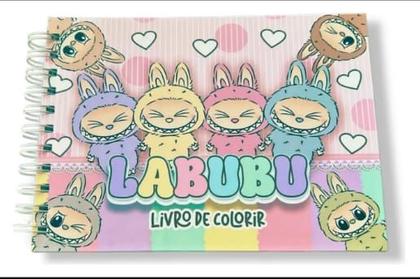 Imagem de Livro De Colorir Labubu Bobbie Goods Rosa 50 Folhas Capa Dura180G