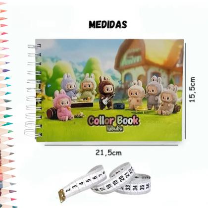 Imagem de Livro De Colorir Labubu  Capa dura e proteção contra manchas.