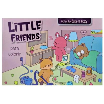 Imagem de Livro de Colorir Little Friends Coleção Cute & Cozy 26x18cm 24 Desenhos