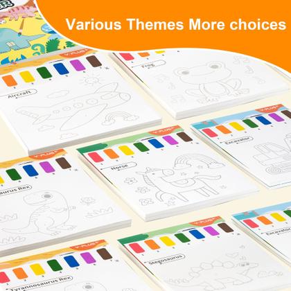 Imagem de Livro de pintura com água YPLUS para crianças pequenas com pincel e 20 páginas