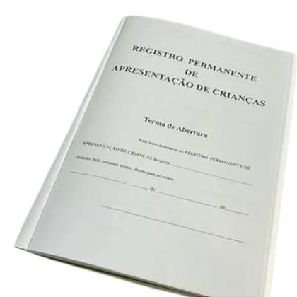 Imagem de Livro de Registro de Apresentação de Criança Capa Dura - 27 cm x 20 cm