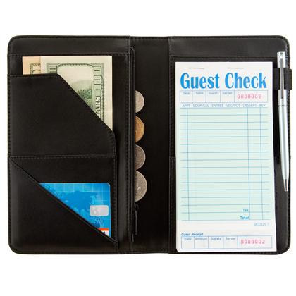 Imagem de Livro de servidor BECEERE PU rosa com bolso com zíper